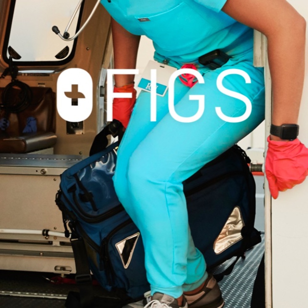 Figs Neon Blue Pants